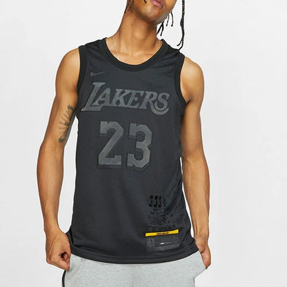Nike NBA Lakers NikeConnect MVP Jersey 'LeBron James #23' Black (CI2030-010)