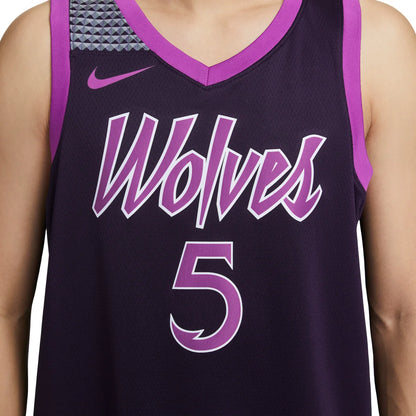 Nike NBA Minnesota Timberwolves City Edition Swingman Jersey 'Anthony Edwards #5' Deep Purple 2023 MPLS Sound (HM6334-525)