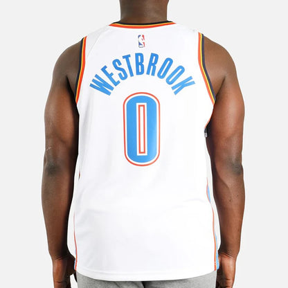 Nike NBA Thunder Association Edition Jersey 'Russell Westbrook #0' White 2017 (864437-100)