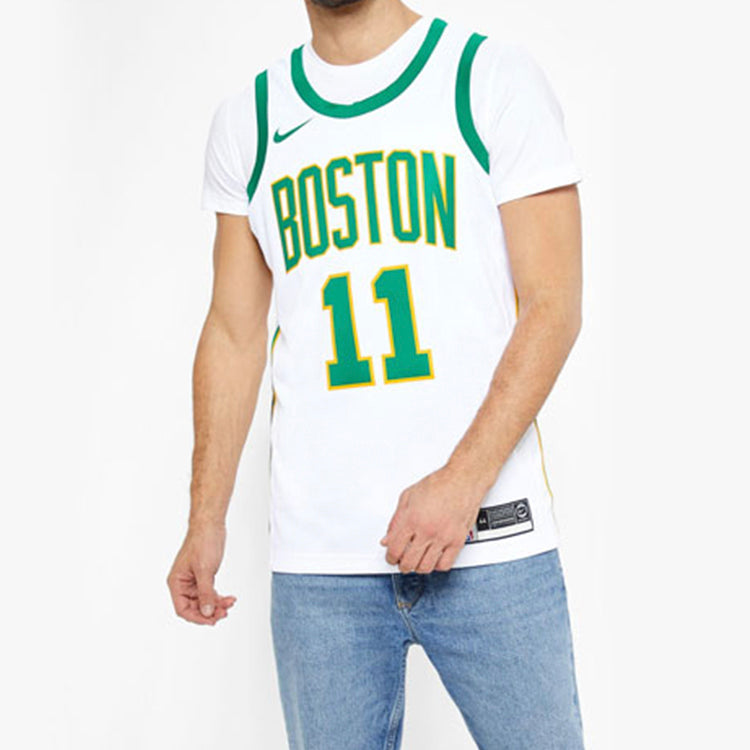 Nike NBA Boston Celtics Earned Edition Swingman Jersey 'Kyrie Irving #11' White 2018 (AJ4596-101)