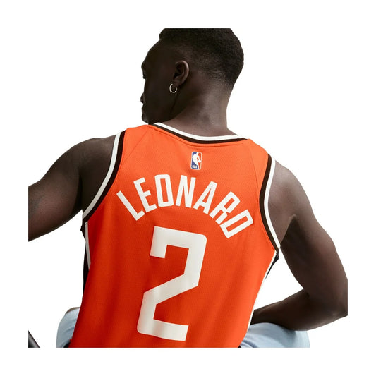 Nike NBA Los Angeles Clippers City Edition Jersey 'Kawhi Leonard #2' Orange 2024 (HM5984-821)