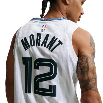 Nike NBA Memphis Grizzlies City Edition Swingman Jersey 'Ja Morant #12' White MLK50 2023 (HM5986-104)