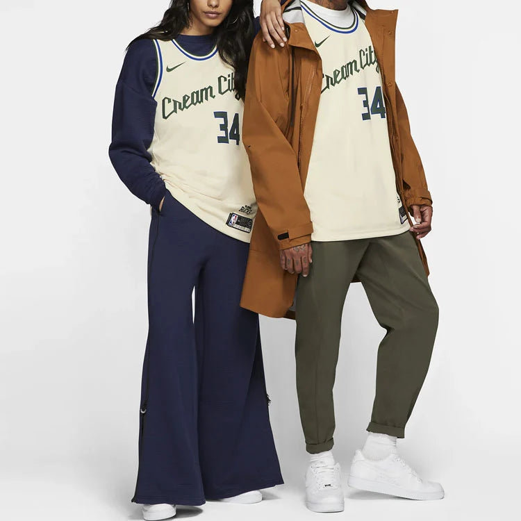 Nike NBA Milwaukee Bucks City Edition Jersey 'Giannis Antetokounmpo #34' Cream City 2019 (AV4652-280)