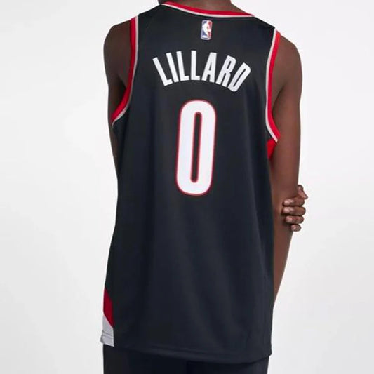 Nike NBA Trail Blazers Icon Edition Jersey 'Damian Lillard #0' Black 2017 (864505-010)