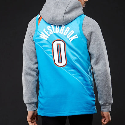 Nike NBA Thunder City Edition Jersey 'Russell Westbrook #0' Teal 2018 (AJ4632-445)