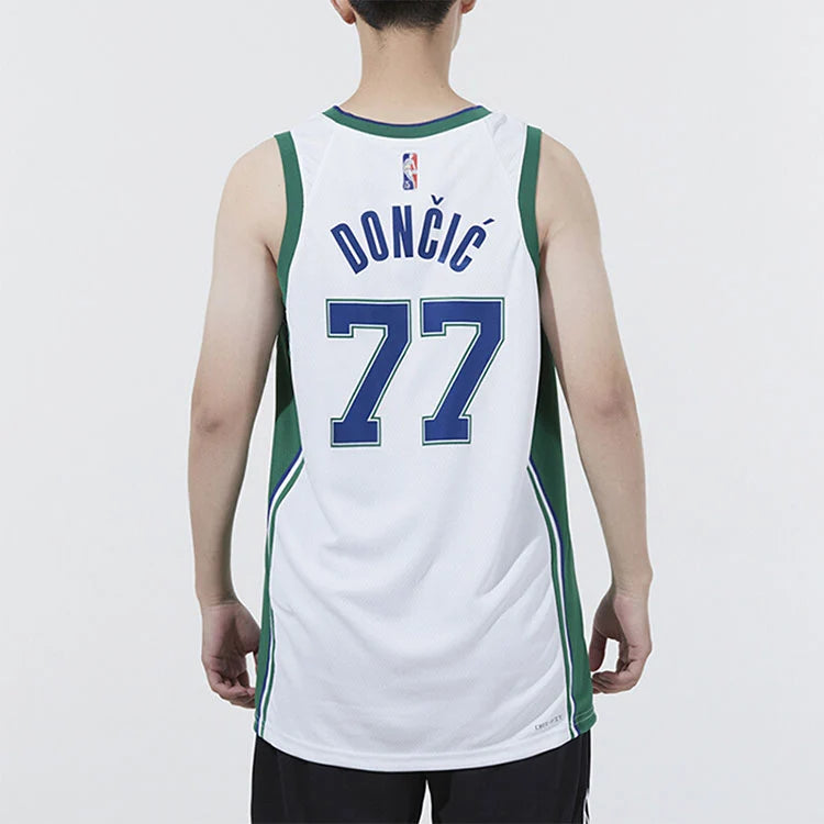 Nike NBA Dallas Mavericks 75th Anniversary City Edition Swingman Jersey 'Luka Dončić #77' White (DB4023-100)