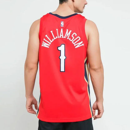 Jordan NBA Pelicans Statement Edition Jersey 'Zion Williamson #1' Red 2020 (CV9486-660)