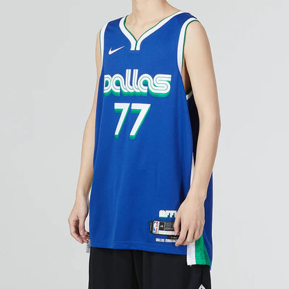 Nike NBA Dallas Mavericks 2022/23 City Edition Swingman Jersey 'Luka Dončić #77' Blue/Green (DO9590-497)
