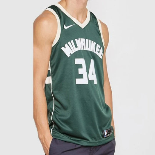 Nike NBA Bucks Icon Edition Jersey 'Giannis Antetokounmpo #34' Green 2017 (864489-323)