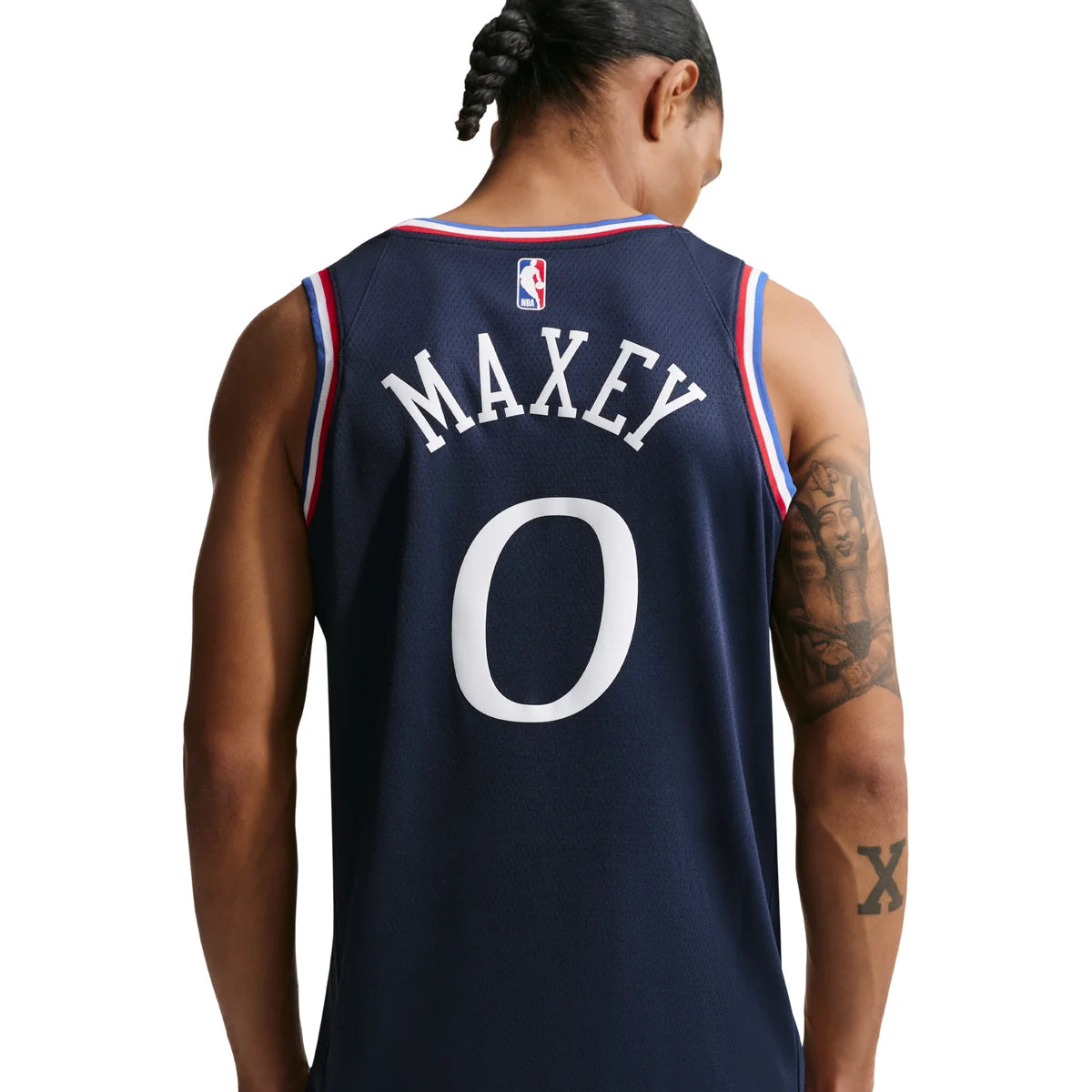 Nike NBA Philadelphia 76ers City Edition Swingman Jersey 'Tyrese Maxey #0' College Navy (HM5992-421)