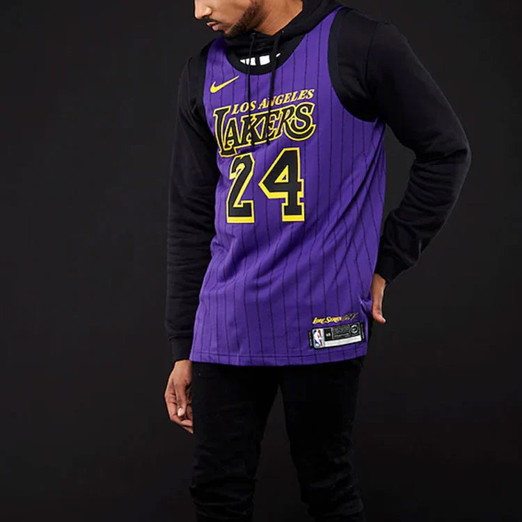 Nike NBA Los Angeles Lakers 2018/19 City Edition Authentic Jersey 'Kobe Bryant #24' Purple (AV3696-505)
