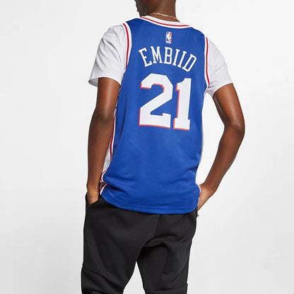 Nike NBA Philadelphia 76ers Icon Edition Swingman Jersey 'Joel Embiid #21' Royal Blue 2017 (864501-497)