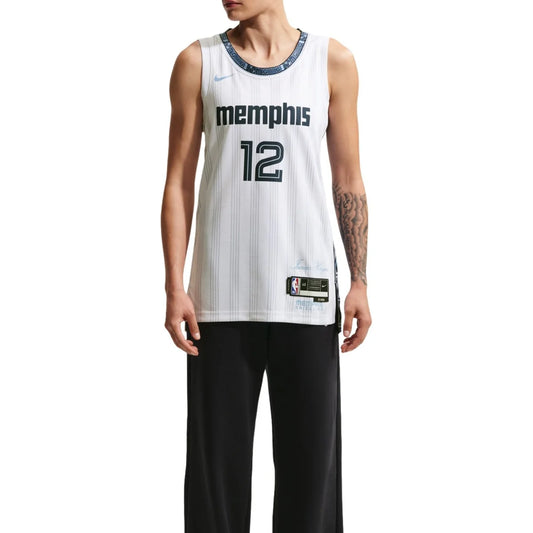 Nike NBA Memphis Grizzlies City Edition Swingman Jersey 'Ja Morant #12' White MLK50 2023 (HM5986-104)
