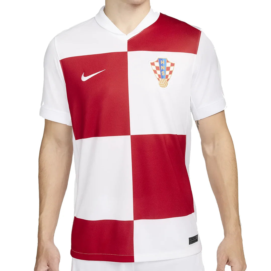 Nike Croatia 2024/25 Stadium Home Replica Jersey White/Red (FV1737-100)