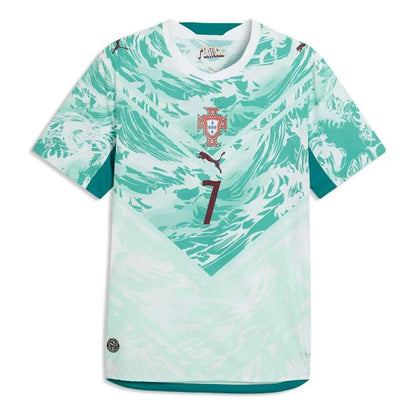 PUMA Portugal 2026 Away Authentic Jersey Cristiano Ronaldo White/Green Lagoon (788145-77)