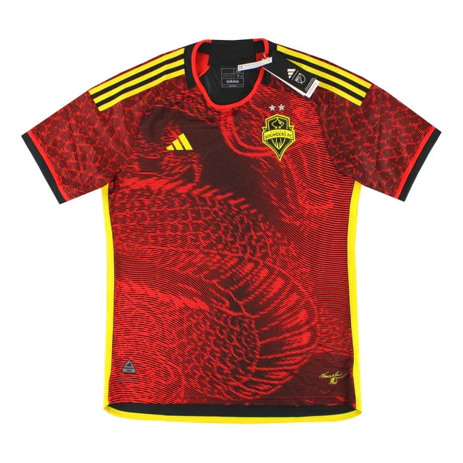 adidas Seattle Sounders FC 2023/24 Away Authentic Jersey Red (HI1837) - Asia Sizing
