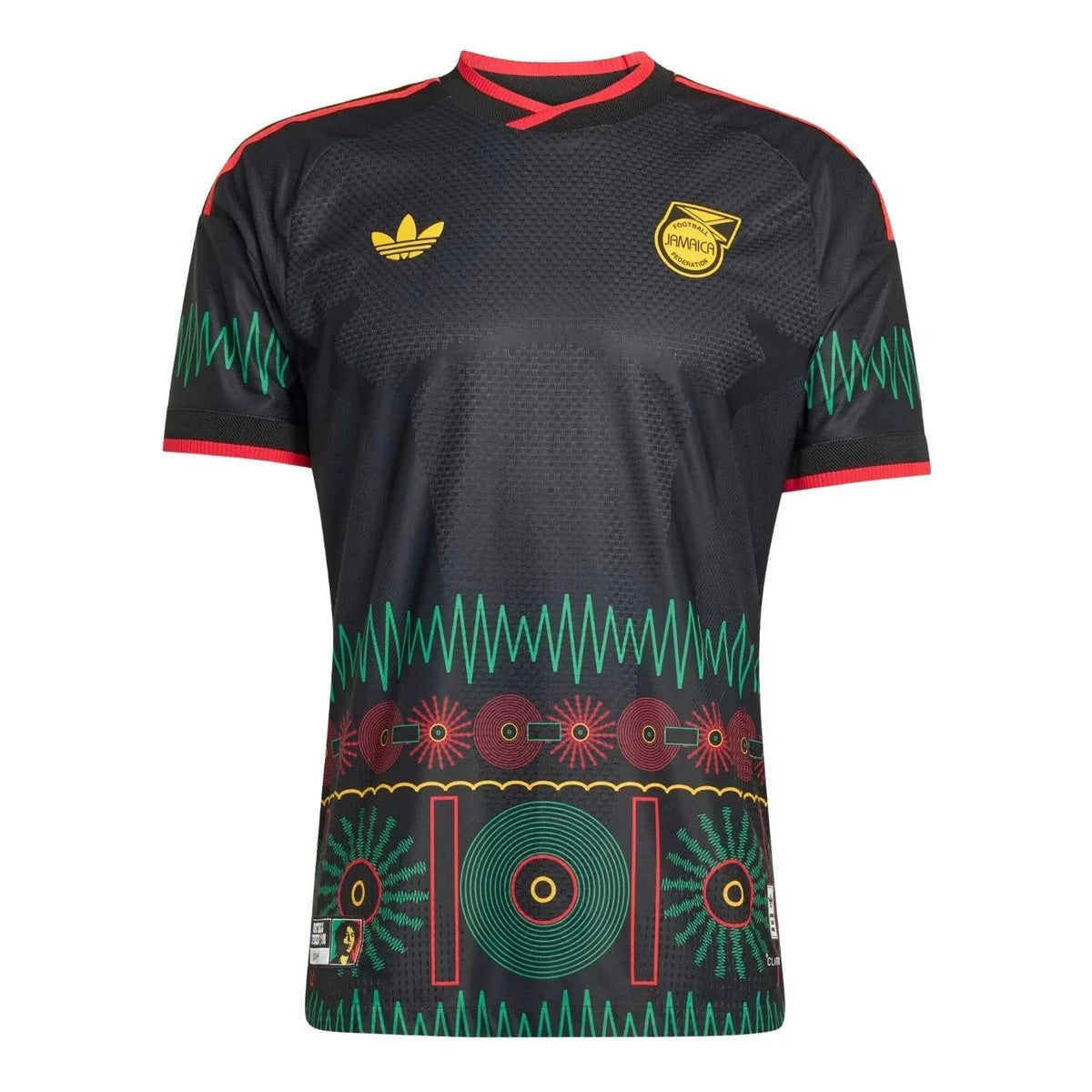 adidas Jamaica 2026 x Bob Marley Away Authentic Jersey Black Asia Sizing (KB7474)