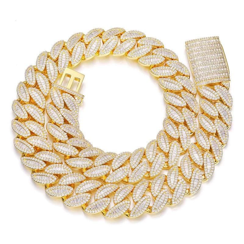 Marquise 20mm Baguette Cuban Link Necklace
