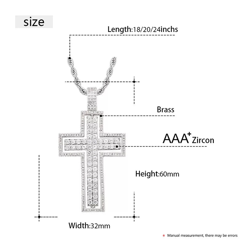 The Double Cross Spinner Pendant Necklace