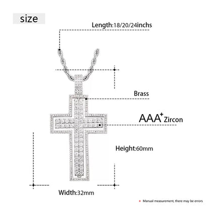 The Double Cross Spinner Pendant Necklace