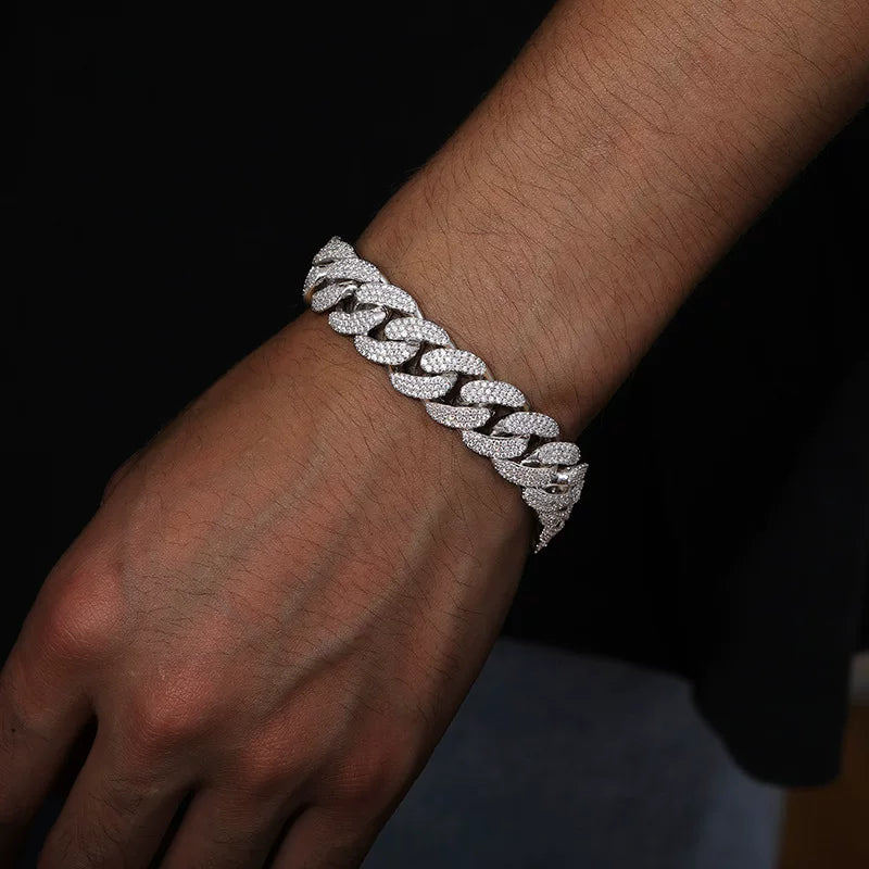 Frost 18mm Oval Link Iced Cuban Bracelet