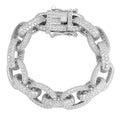 Sovereign 12mm Sterling Silver Cuban Bracelet