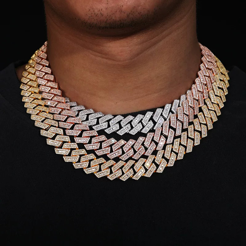 Luxe 16mm Baguette Cuban Link Necklace