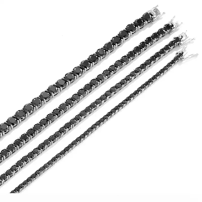 Black Moissanite Tennis Bracelet