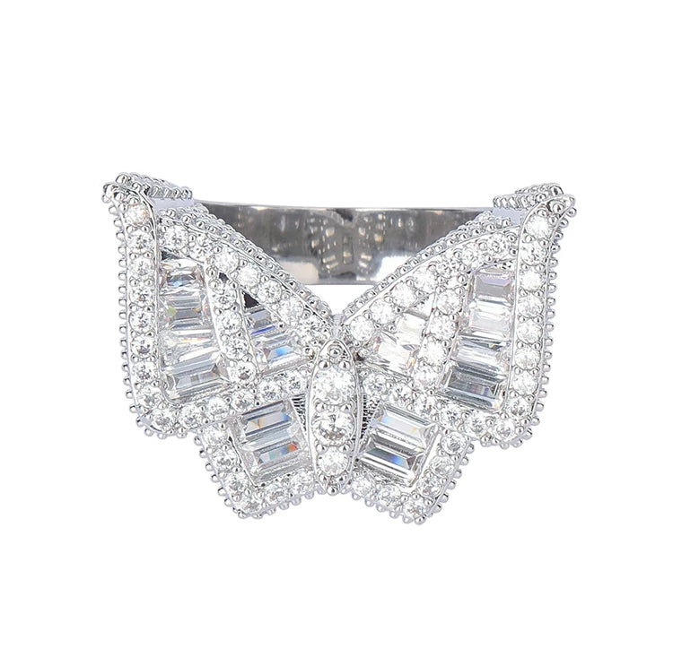 Papillon Baguette Iced Ring