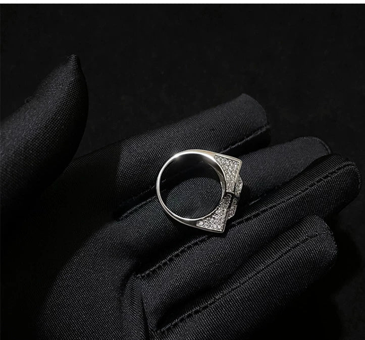 Iced Out 3D Star Ring