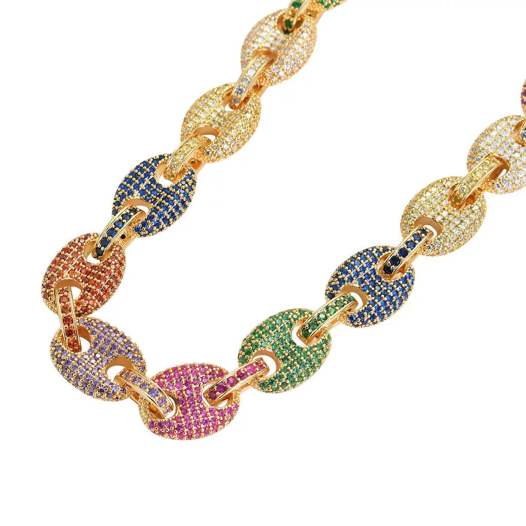 Carnival Iced Mariner Link Necklace