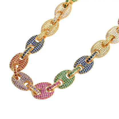 Carnival Iced Mariner Link Necklace