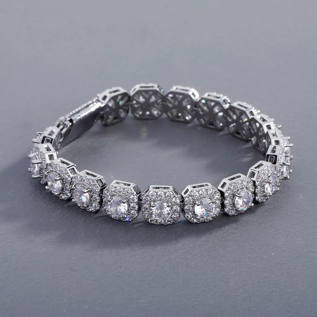 Soleil Octagon Halo Tennis Bracelet