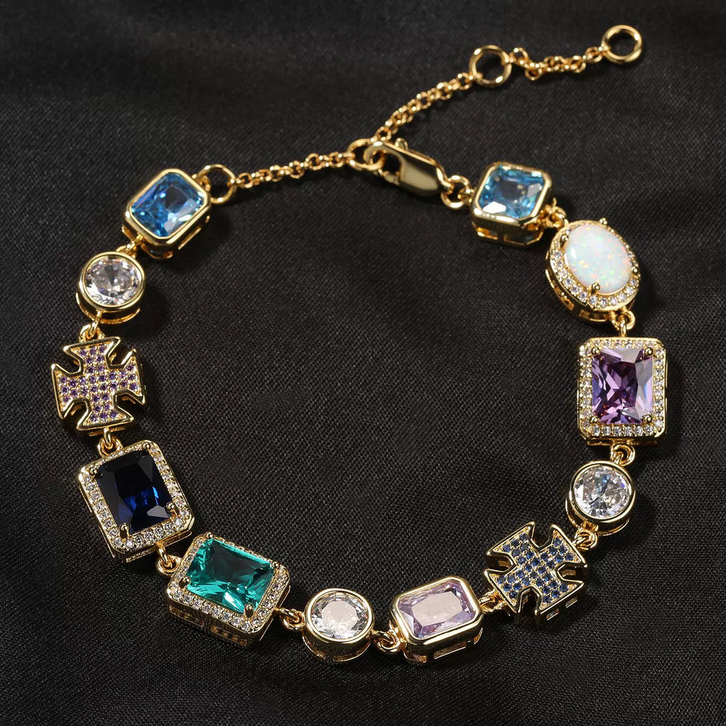 Byzantium Cross Gemstone Tennis Set