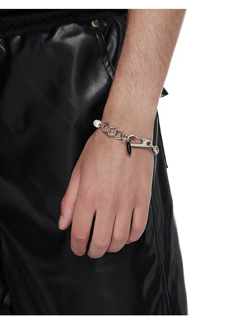 The Half Pearl Carabiner Bracelet