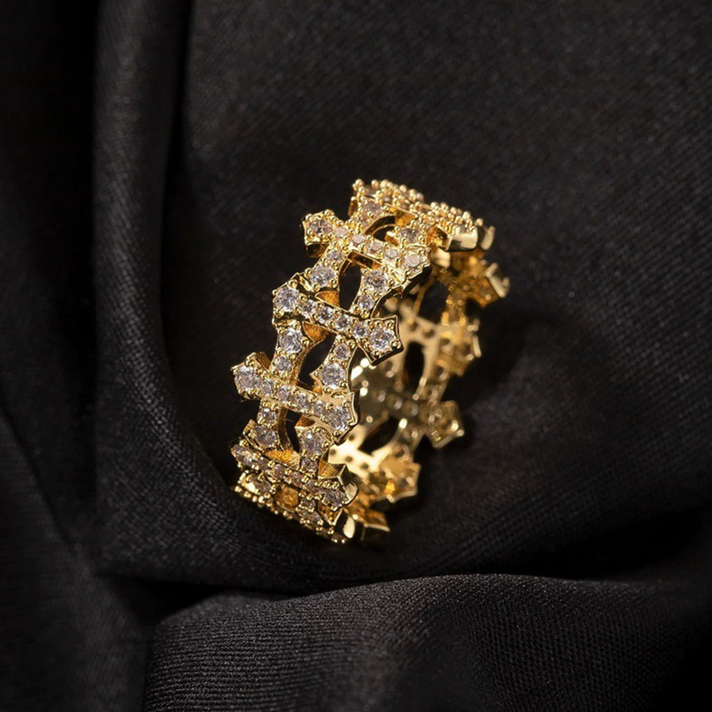 Sanctum Cross Iced Eternity Ring