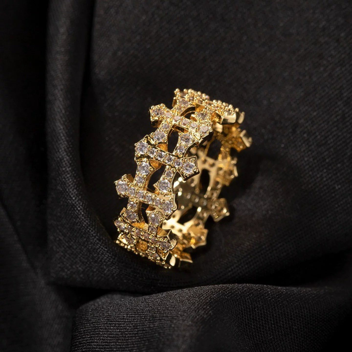 Sanctum Cross Iced Eternity Ring