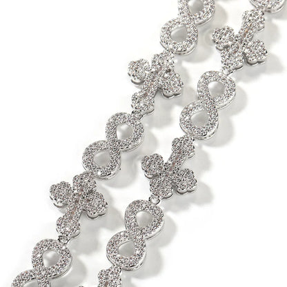 Fleur Infinity Iced Link Necklace