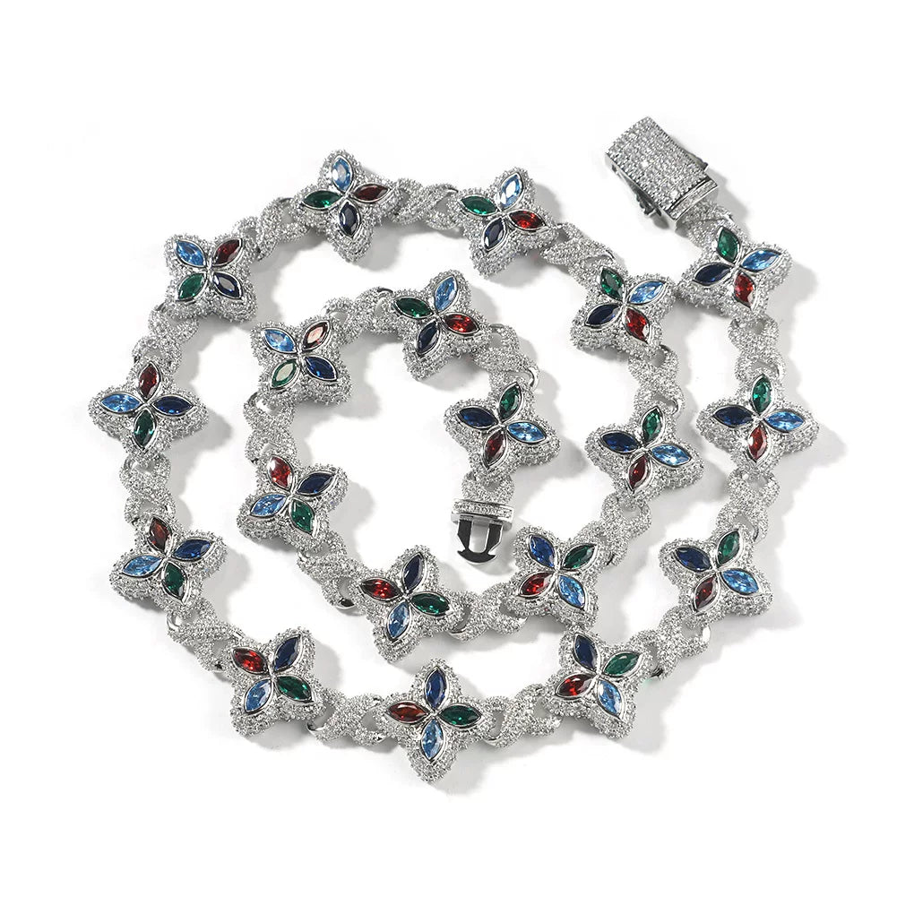 Bloom Marquise Flower Chain Necklace