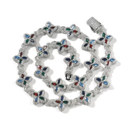 Bloom Marquise Flower Chain Necklace