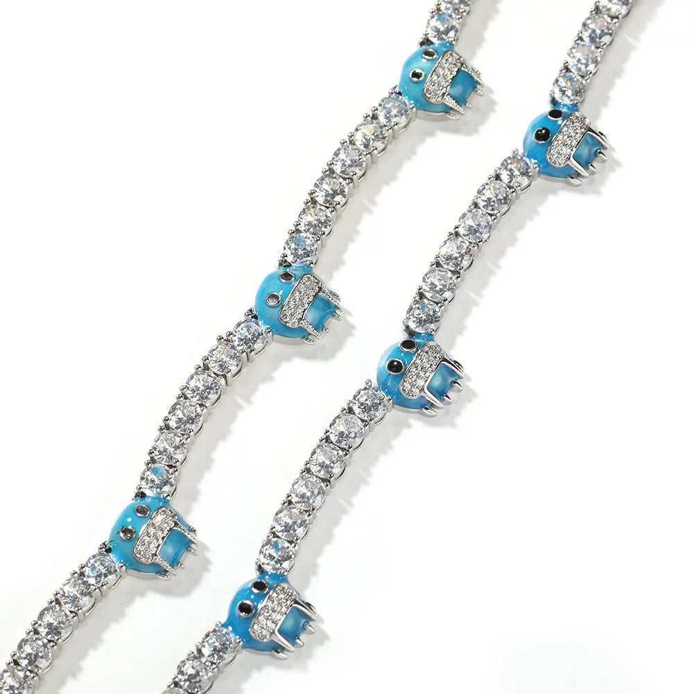 The Blue Panther Tennis Chain Necklace