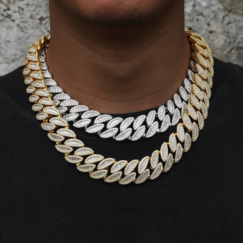 Marquise 20mm Baguette Cuban Link Necklace