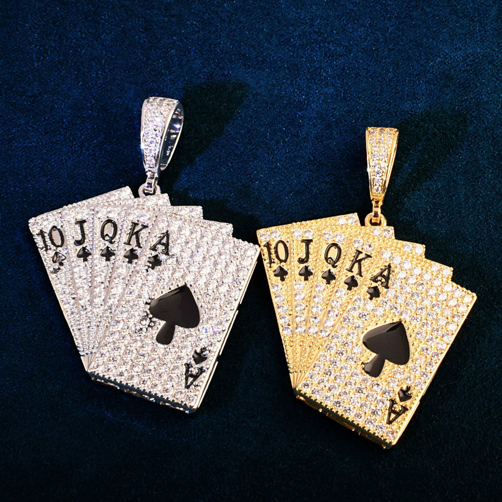 Royal Flush Pendant Necklace