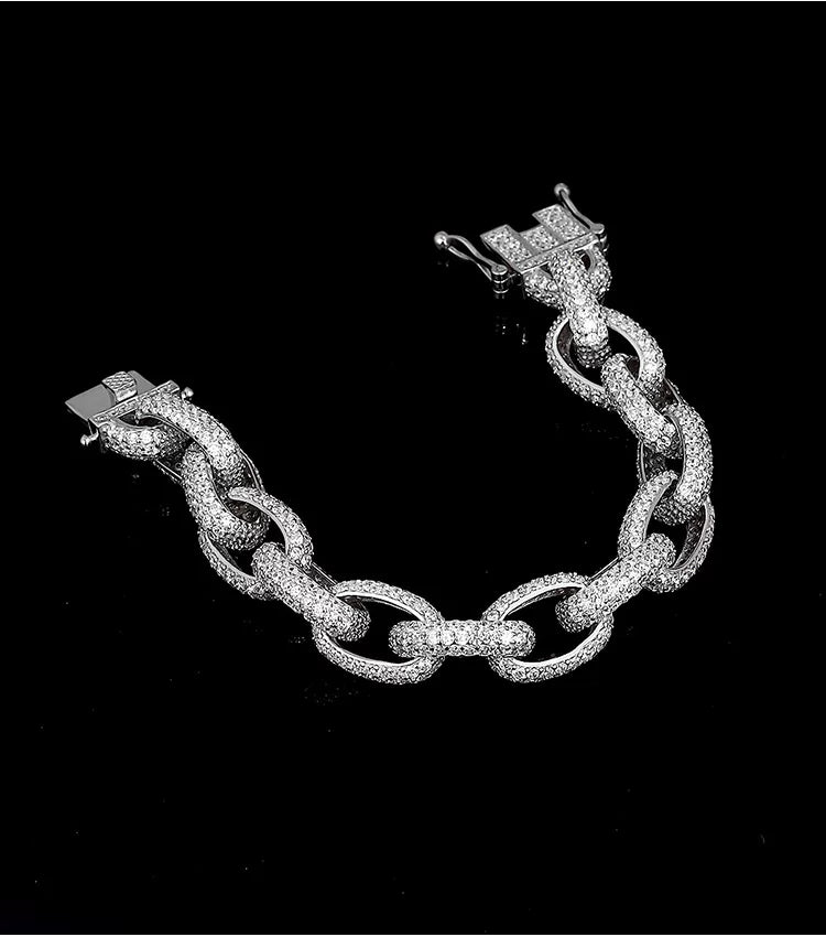 Sovereign 12mm Sterling Silver Cuban Bracelet