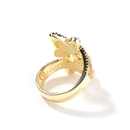 The Double Butterfly Baguette Ring