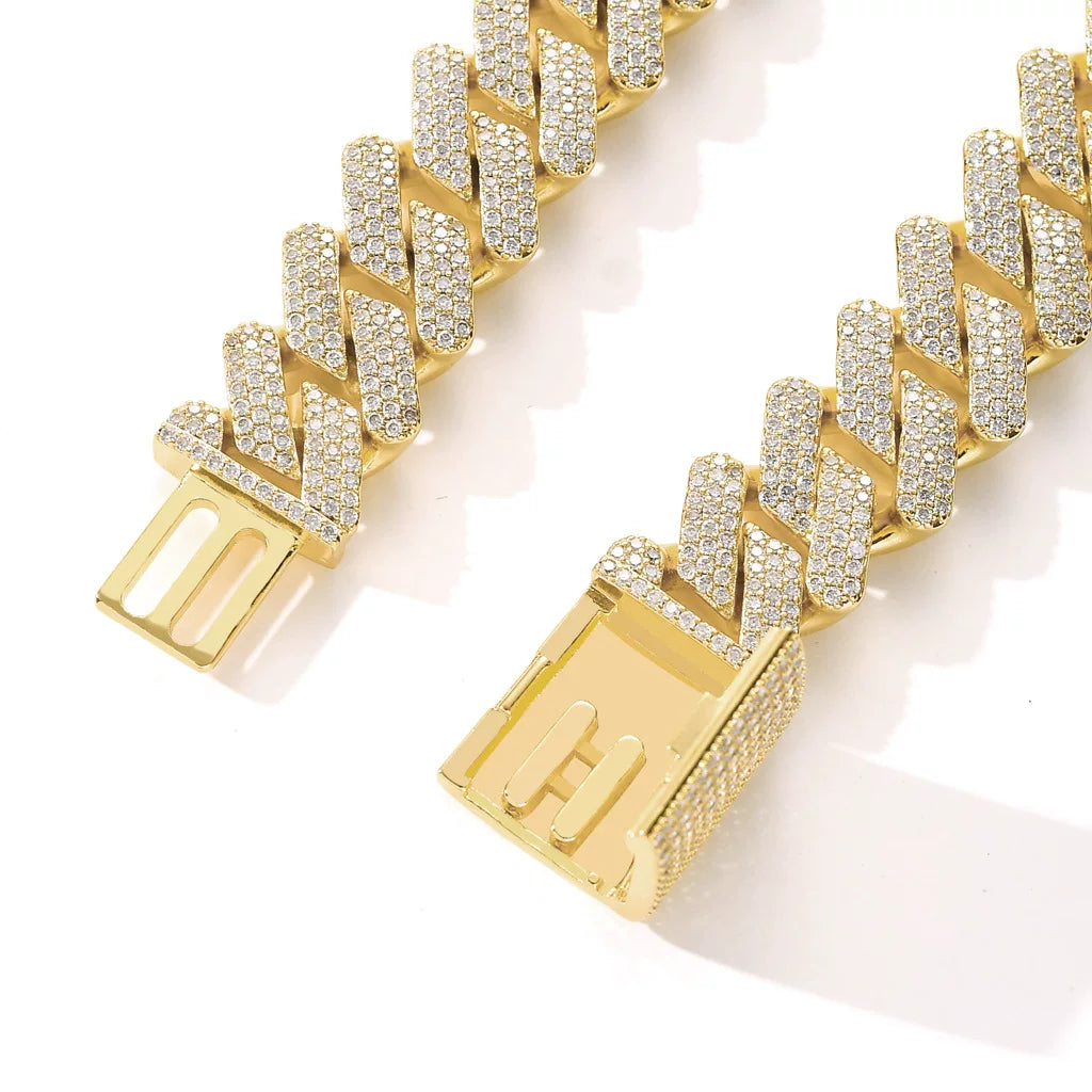 Domino Iced Cuban Link Necklace