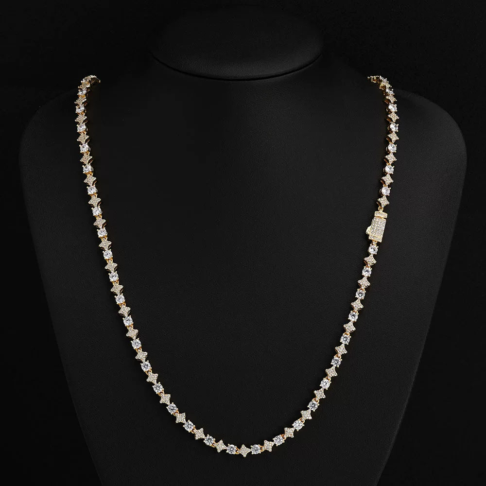 Starburst Prong Tennis Necklace