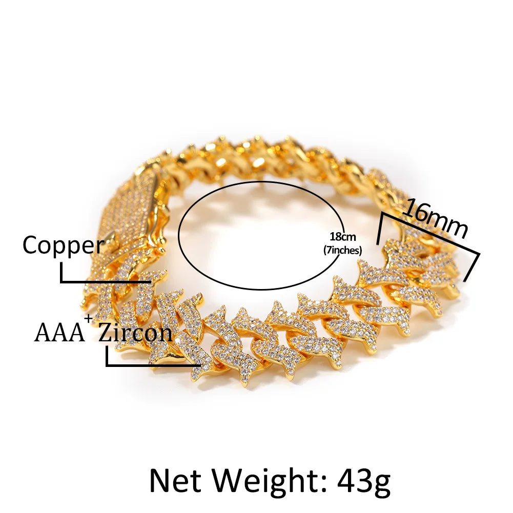 Thorns Iced Cuban Link Chain