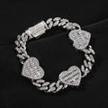 Heartbeat Baguette Cuban Chain Necklace & Bracelet