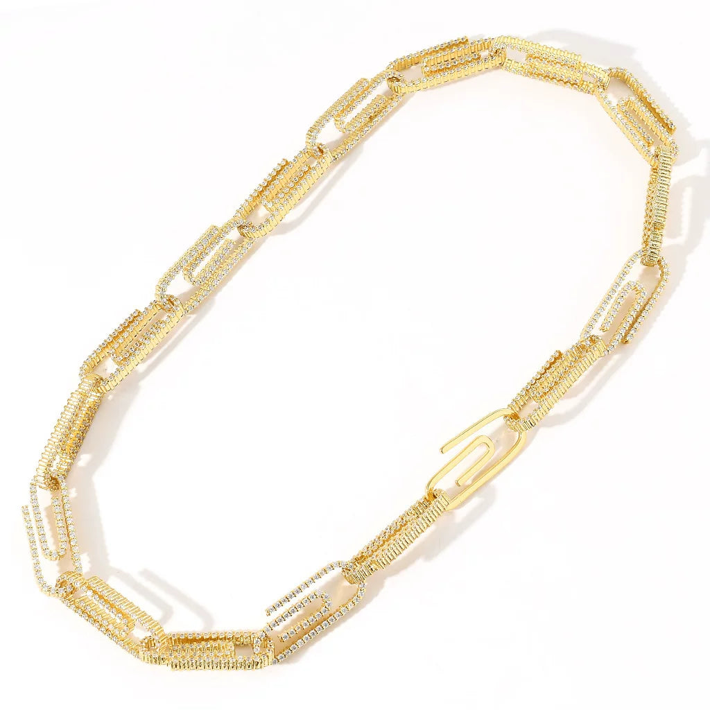 The Paperclip Chain Necklace & Bracelet Set